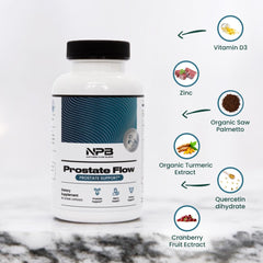 Nature's Pure Blend Prostate Flow side view bottle with packaging