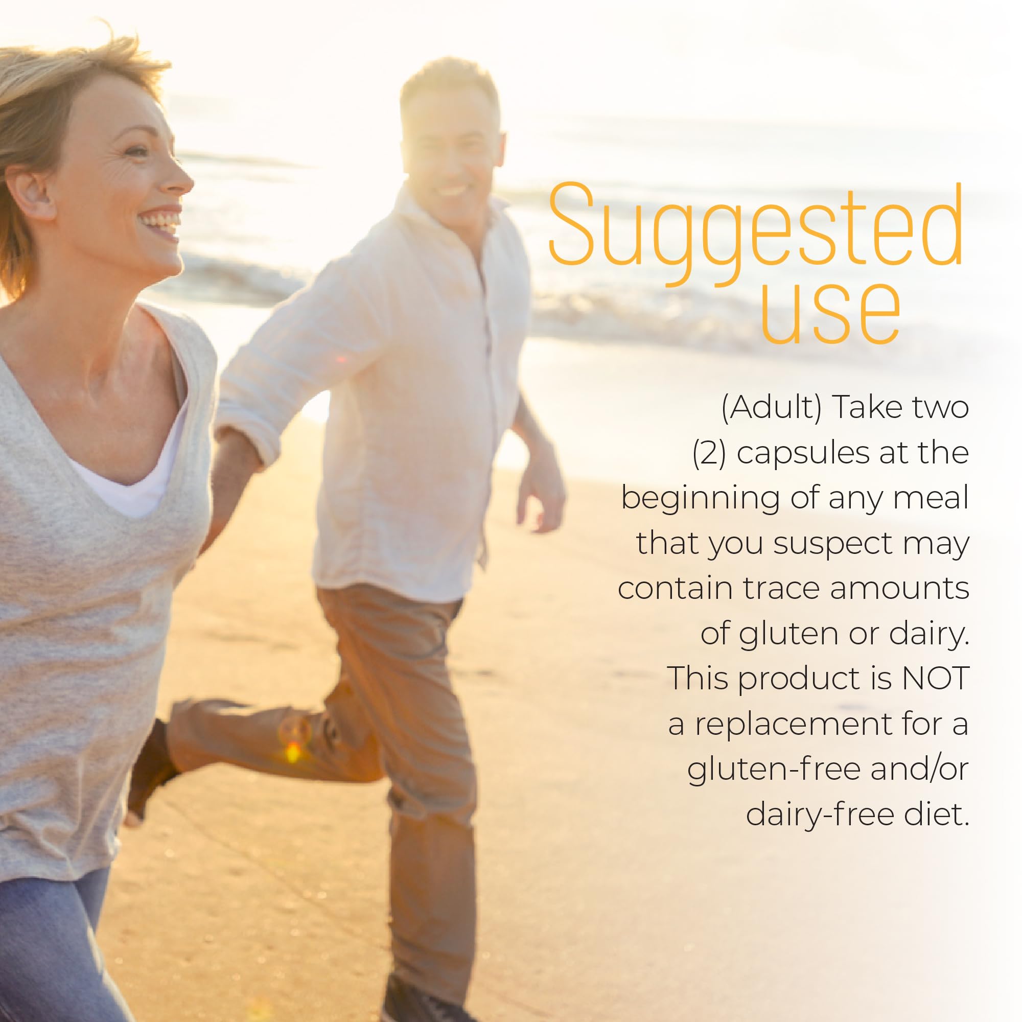 Nature's Secret gluten and dairy digestive aid label on packaging highlights enzyme benefits
