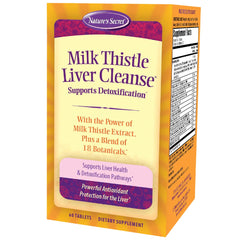 Nature's Secret Milk Thistle Liver Cleanse bottle front view for daily liver health