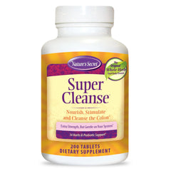 Nature's Secret Super Cleanse bottle front showing bottle design and detox support