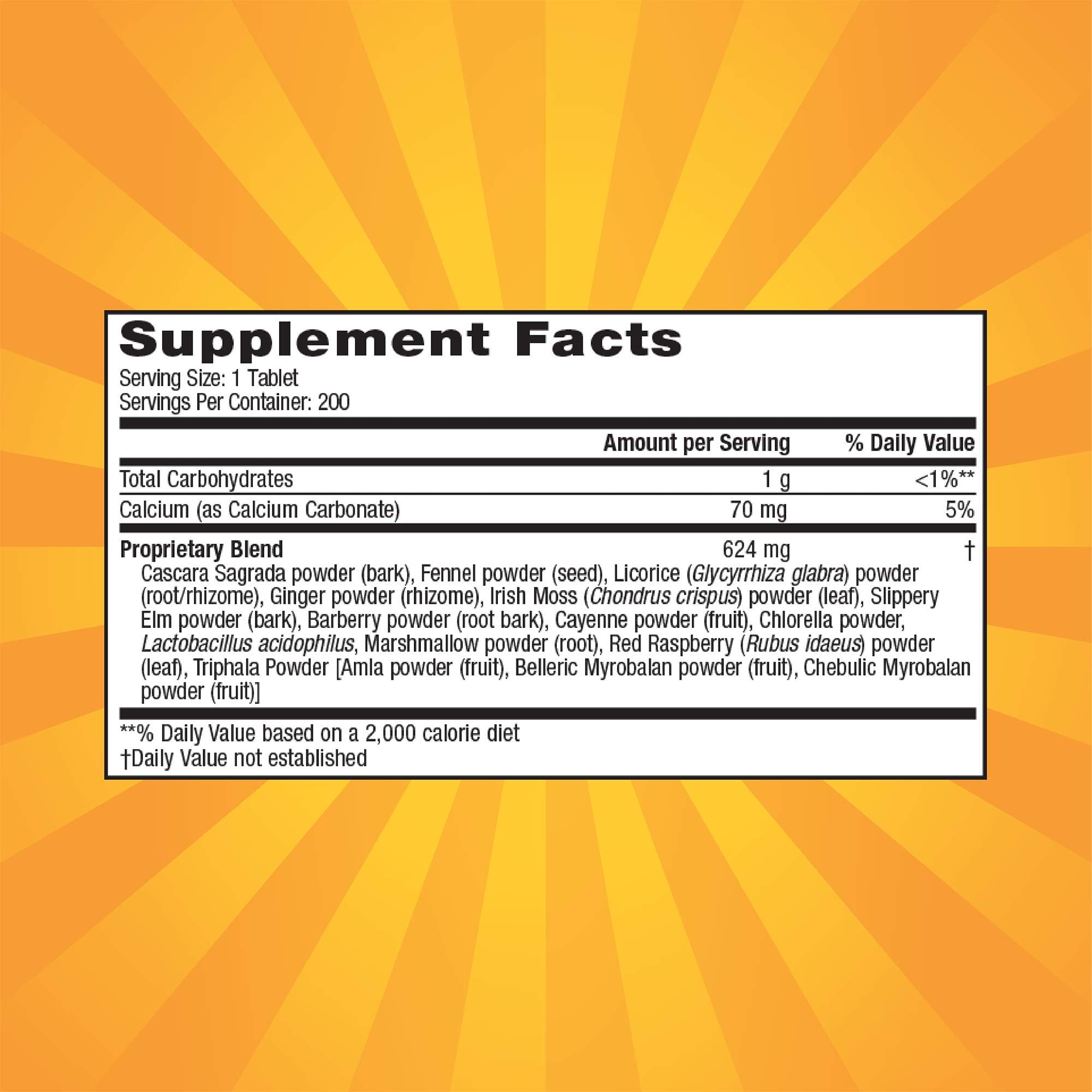 Nature's Secret Super Cleanse bottle label close-up highlighting herbal blend for detox routines.