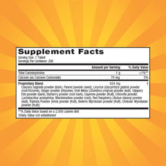 Nature's Secret Super Cleanse bottle label close-up highlighting herbal blend for detox routines.