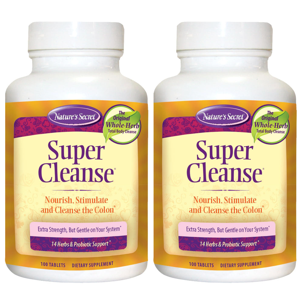 Nature's Secret Super Cleanse bottle pour promotes a gentle detox start for daily wellness