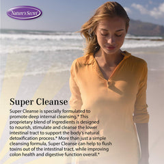 Nature's Secret Super Cleanse pack of 2 bottles displayed for at-home elimination plans.