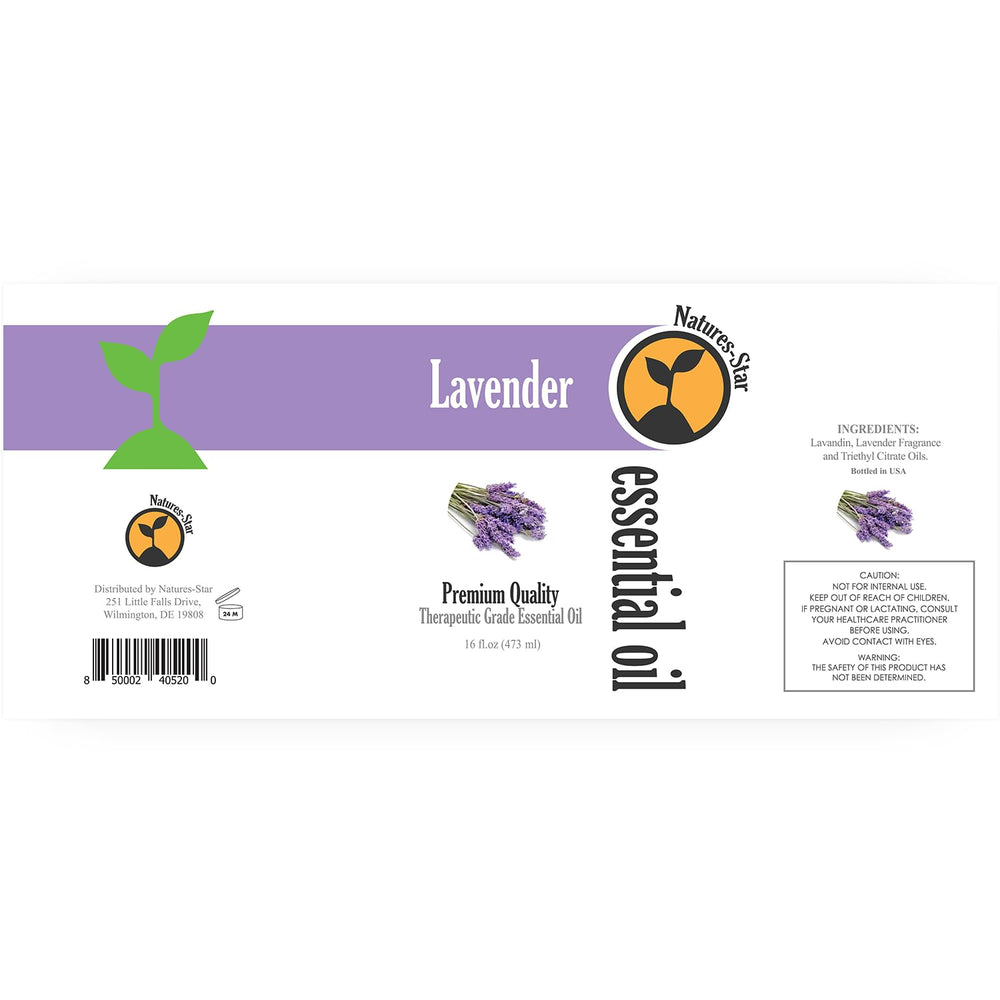 Natures-Star Lavender oil amber glass bottle close-up for premium storage.