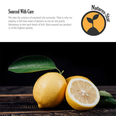 Natures-Star lemon essential oil for massage blends with carrier oils.