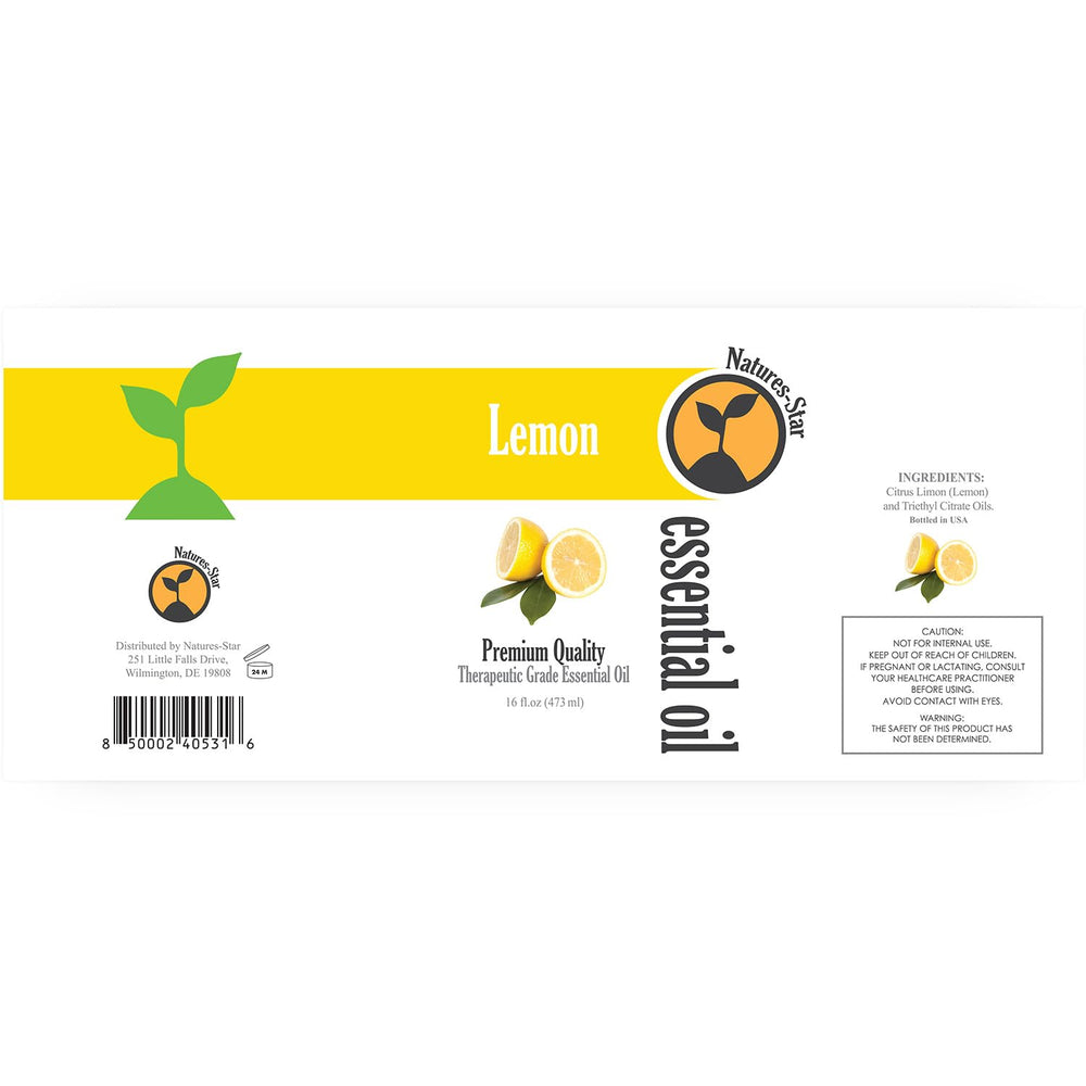 Natures-Star Lemon essential oil used in diffusers to uplift mood and alertness.