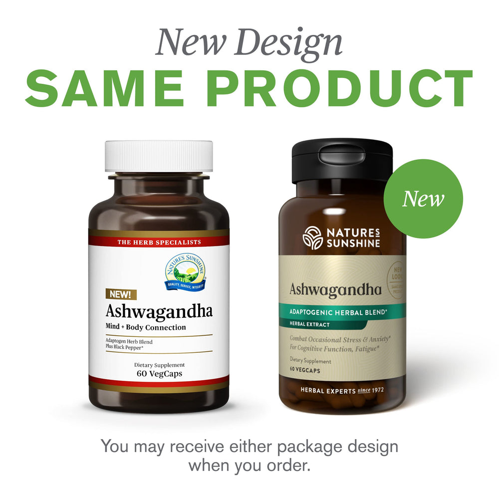Nature's Sunshine Ashwagandha on shelf highlighting reliable herb choice