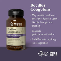 NutriBiome bottle from Nature's Sunshine supports GI health and occasional relief.