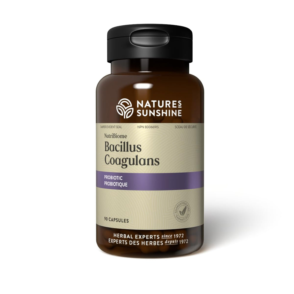 Nature's Sunshine NutriBiome capsules for digestive wellness and daily comfort.
