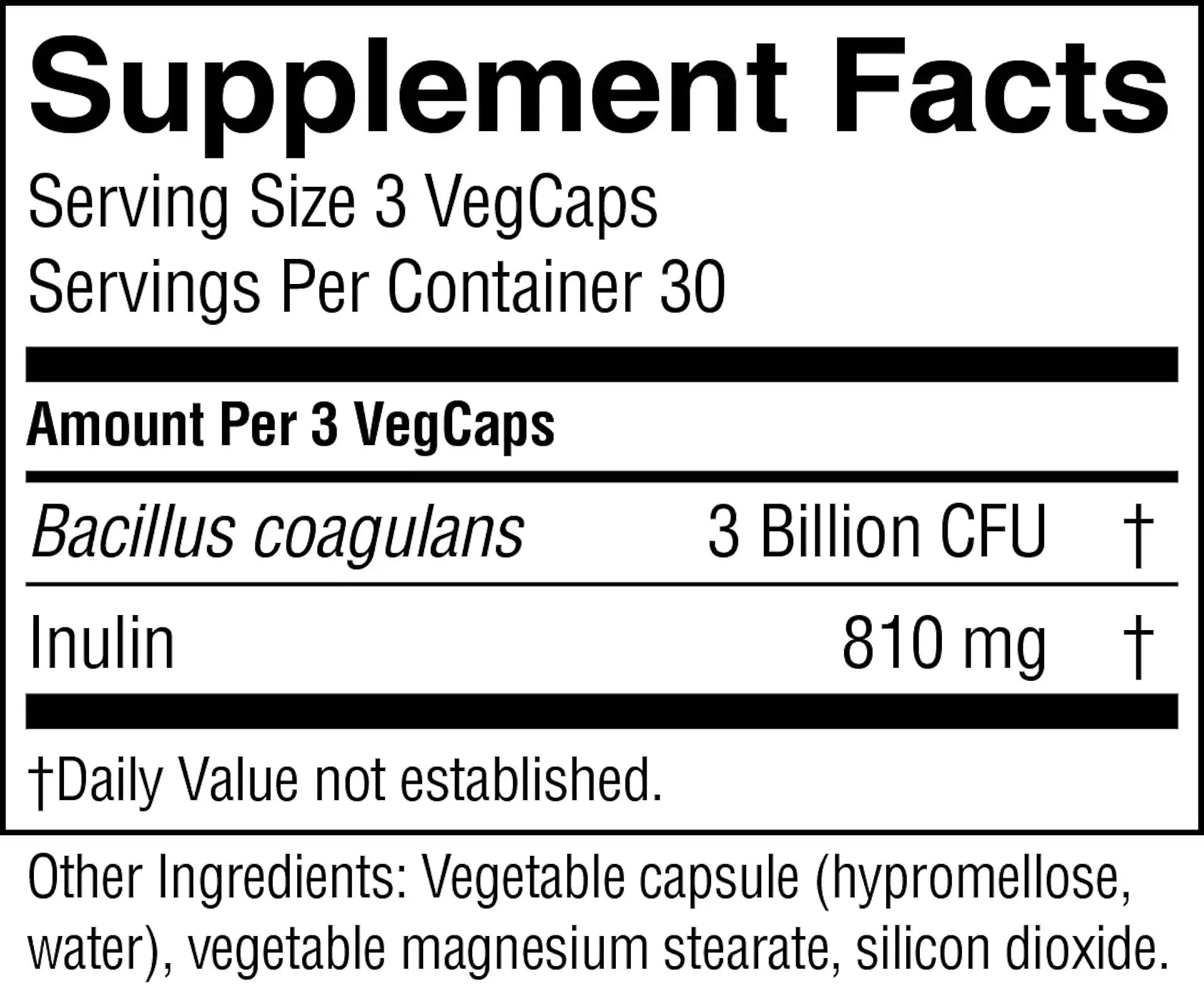 Instruction card with NutriBiome guides daily probiotic use.