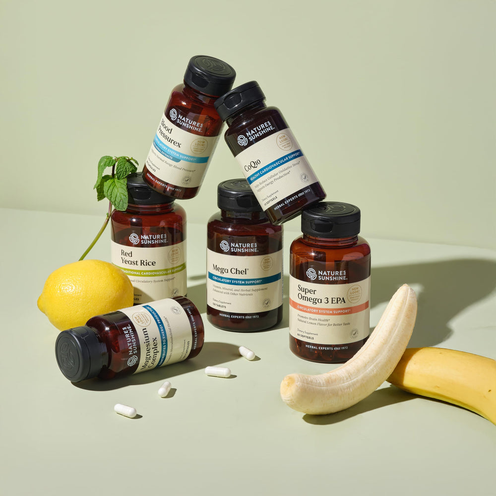 Nature's Sunshine Blood Pressurex capsules in packaging for convenient daily use.