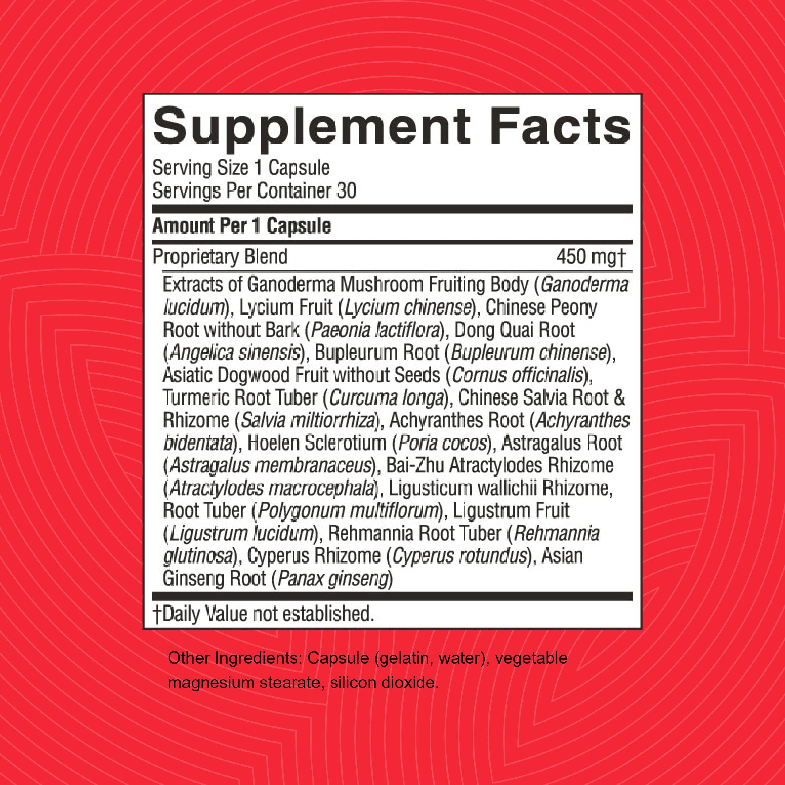 Nature's Sunshine Blood Stimulator label front emphasizes 18 Chinese herbs for wellness support