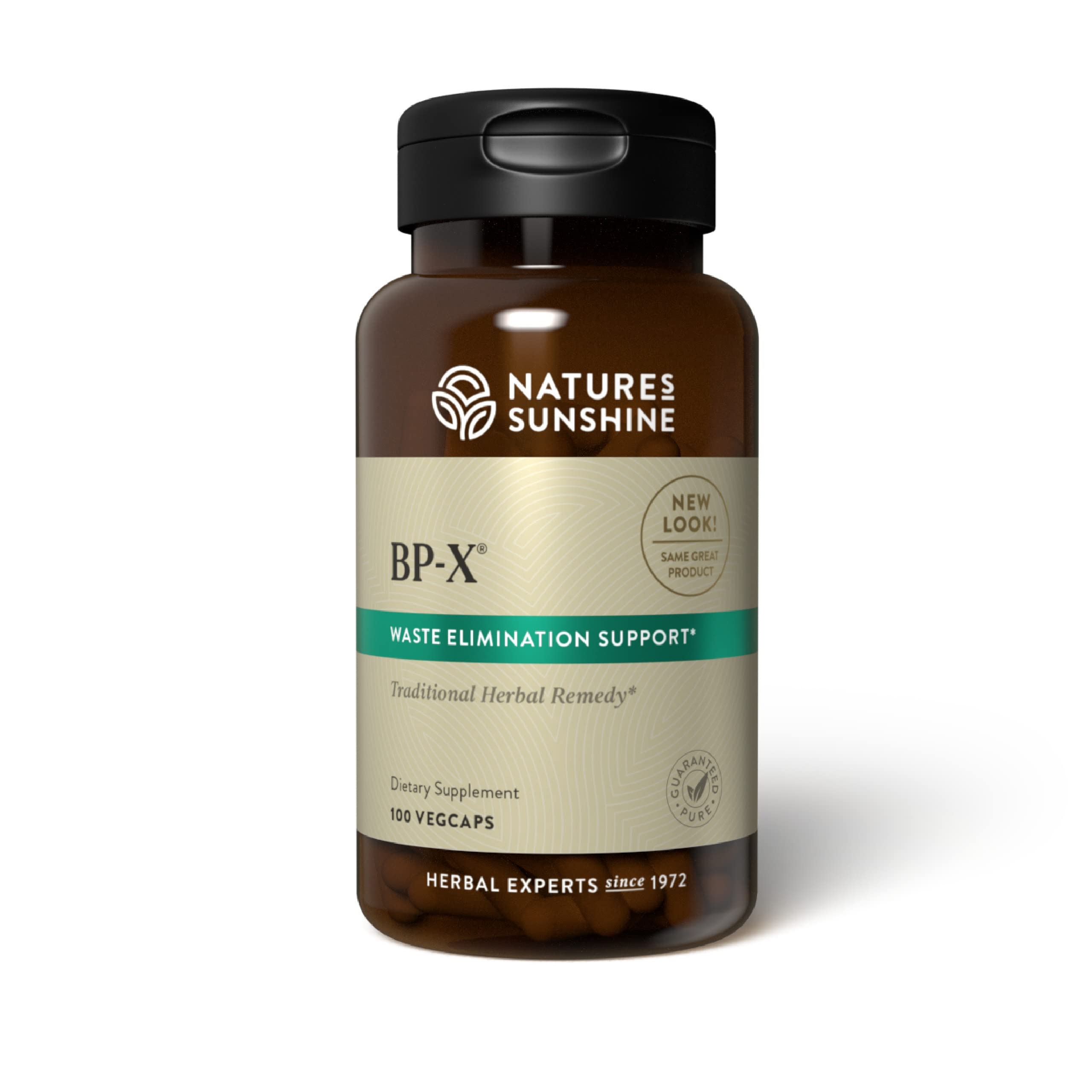 Nature's Sunshine BP-X bottle front highlighting digestive and liver support.