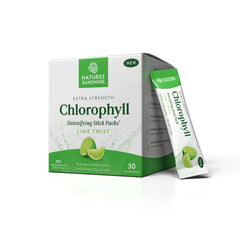 Nature's Sunshine Chlorophyll Stick Pack with Lime Twist for on-the-go detox