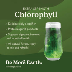 Chlorophyll Stick Pack Melon dissolving into water for easy mix and refreshing flavor.