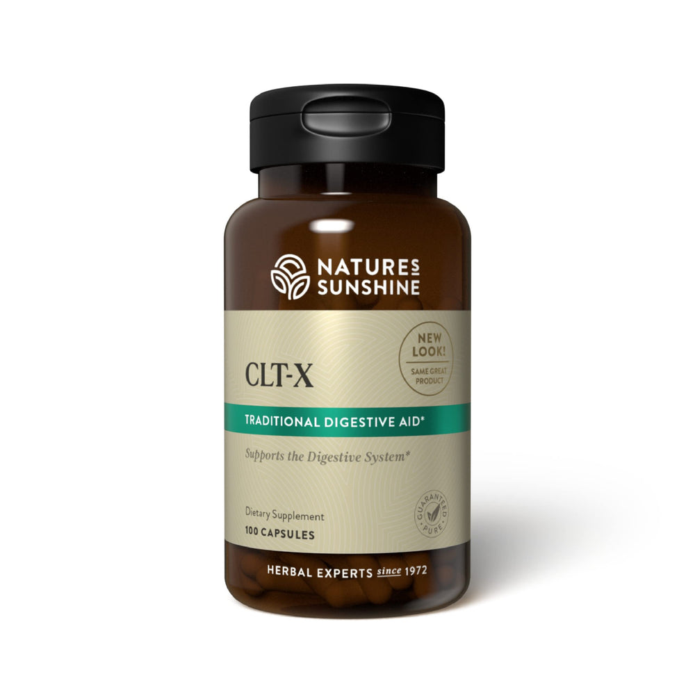 Nature's Sunshine CLT-X bottle for digestive support and daily use