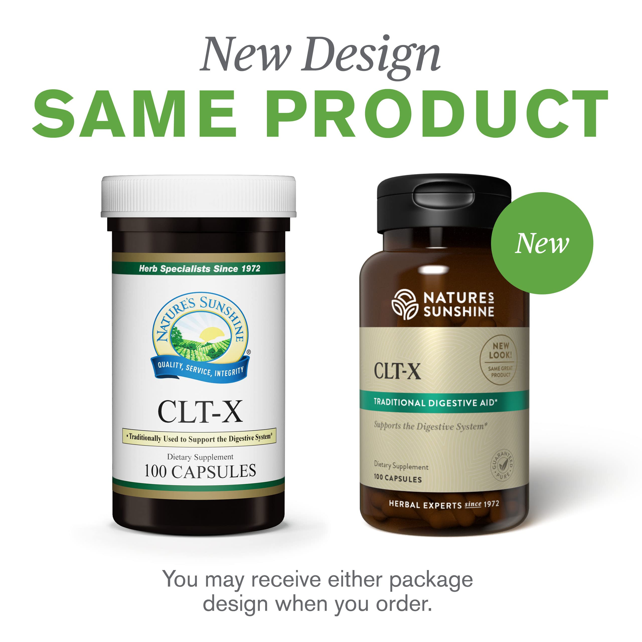 Nature's Sunshine CLT-X capsules provide convenient daily digestive support