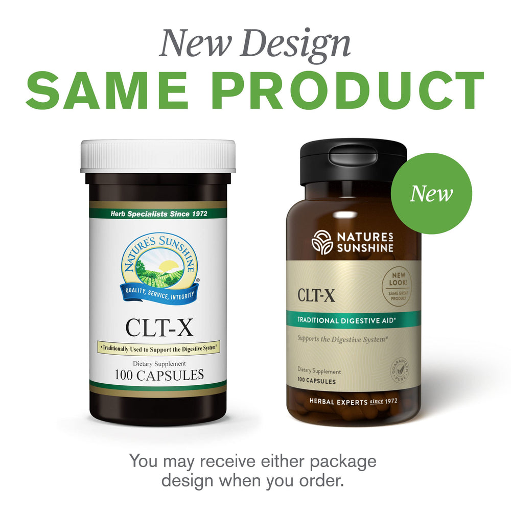 Nature's Sunshine CLT-X capsules provide convenient daily digestive support