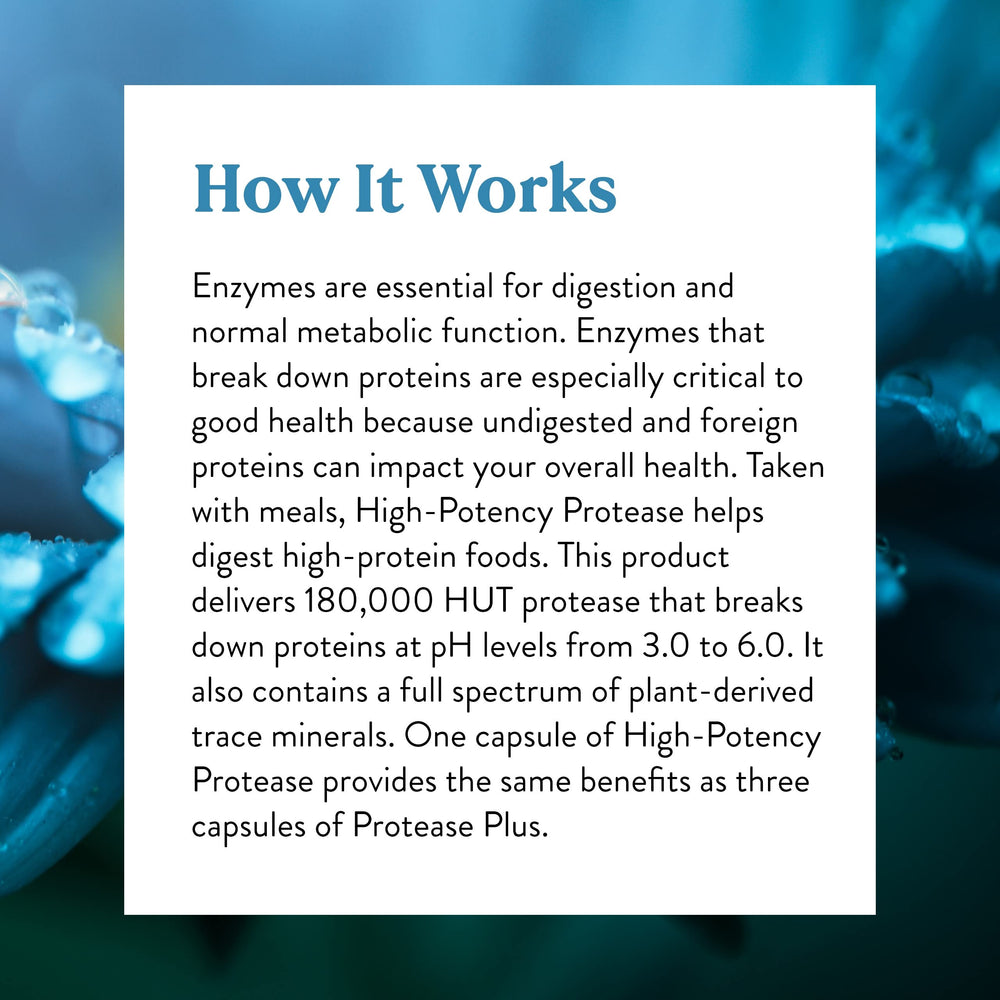 Nature's Sunshine digestive enzyme blend visual with trace minerals