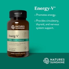 Nature's Sunshine Energ-V capsules close-up emphasizes compact form for daily use