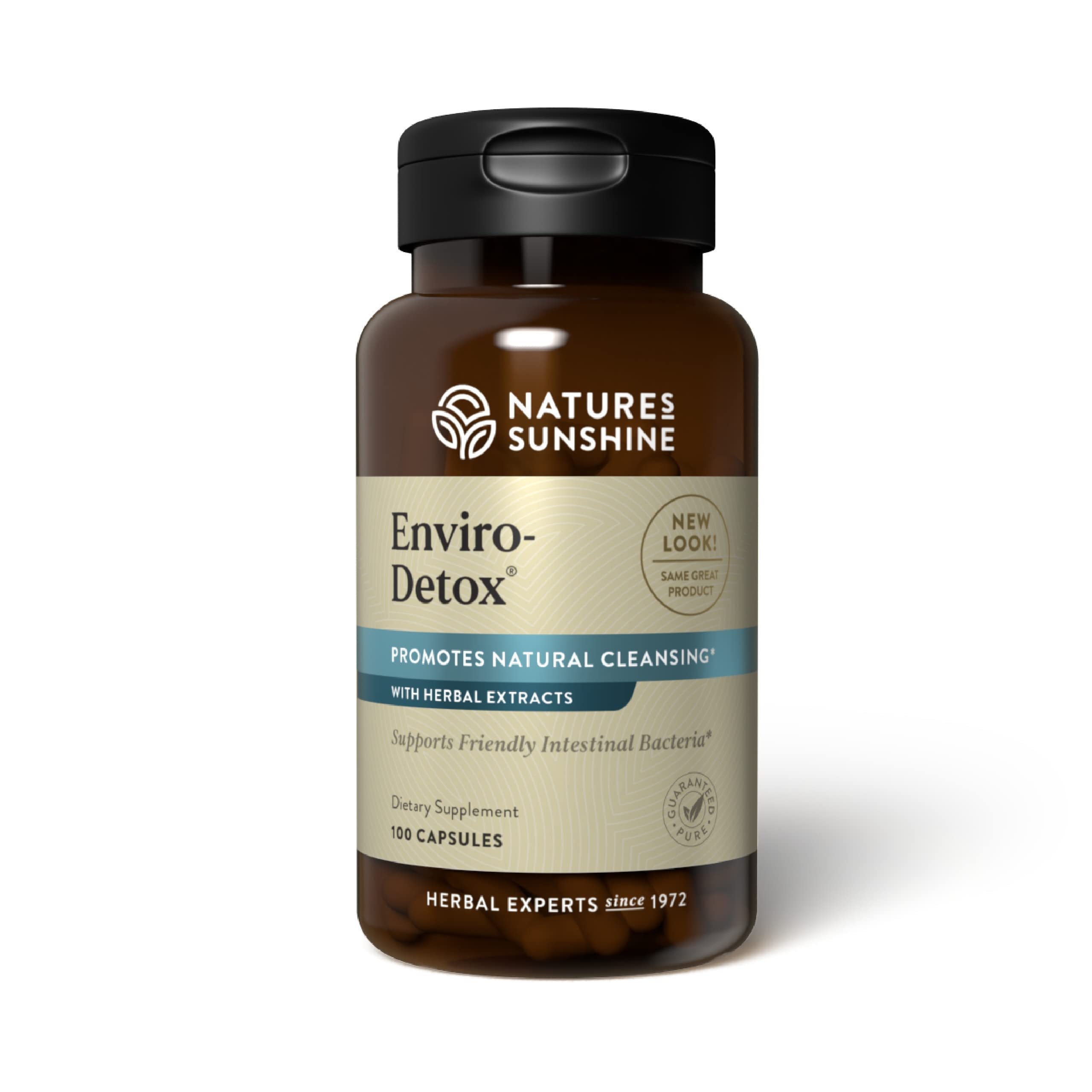 Nature's Sunshine Enviro-Detox bottle front view showing capsule-based digestive support