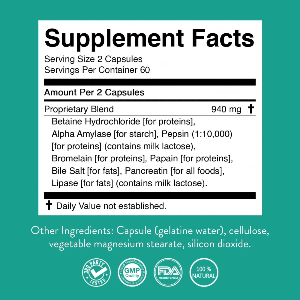 Nature's Sunshine Food Enzymes bottle scene suggests comfort after meals.
