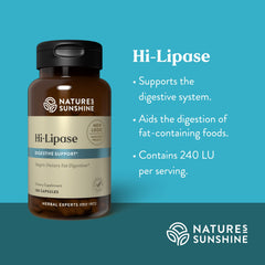 Hi Lipase with dandelion root emphasizes cleansing-supporting herbs.