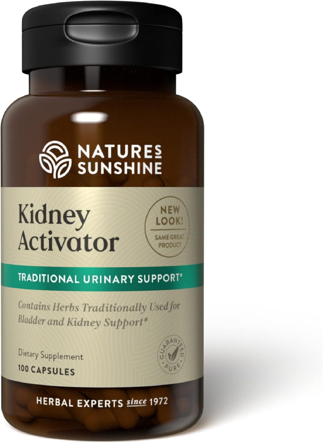 Nature's Sunshine Kidney Activator capsules bottle supports kidney function and urinary balance.
