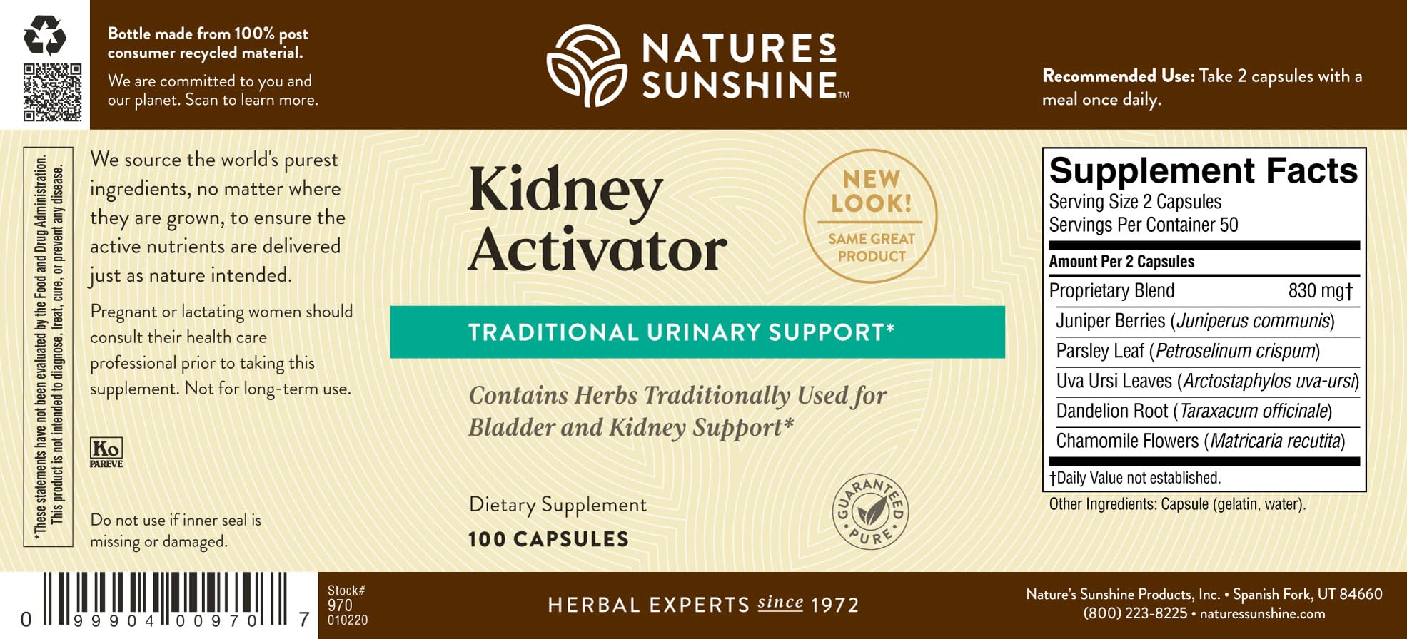 Nature's Sunshine Kidney Activator tablet dispense demonstrates easy access and regular use.