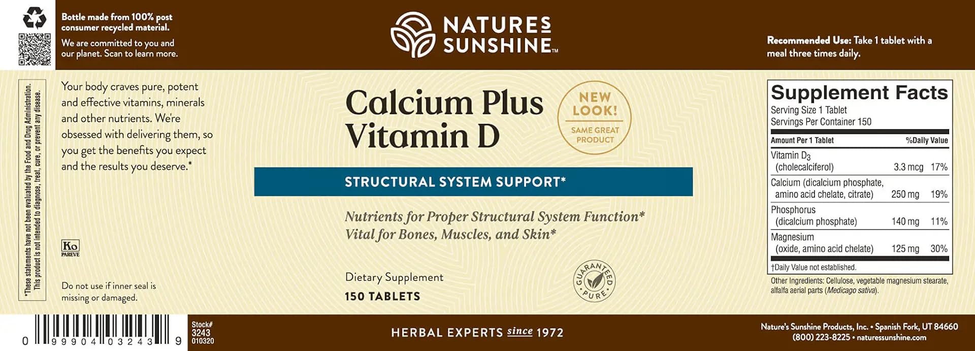 Nature's Sunshine kosher certification seal visible on the label.