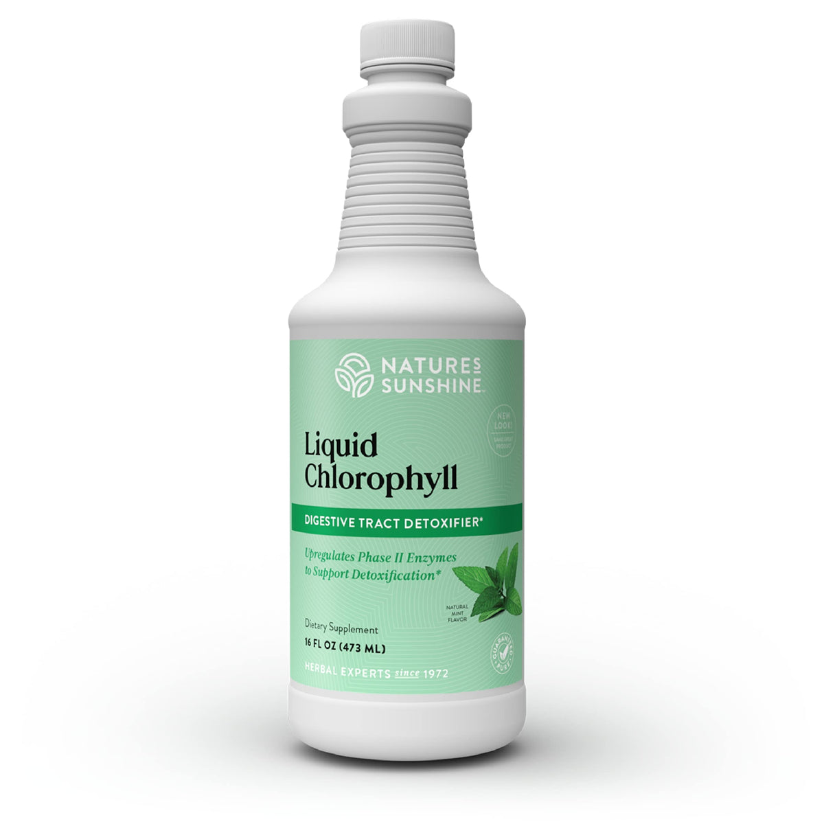Nature's Sunshine Liquid Chlorophyll bottle shown for daily detox support