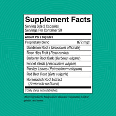Close look at LIV-J label highlighting liver and spleen nourishment.