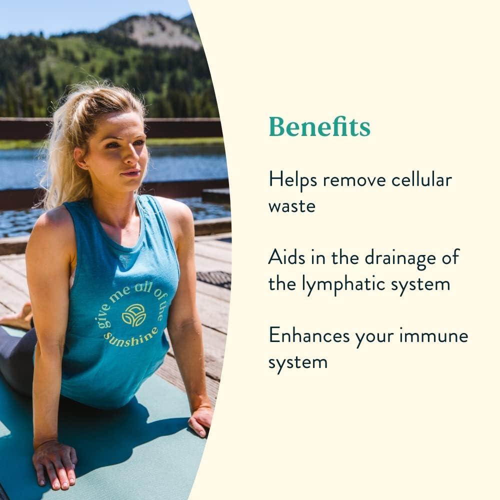 Nature's Sunshine Lymphatic Drainage drops being poured for easy dosing