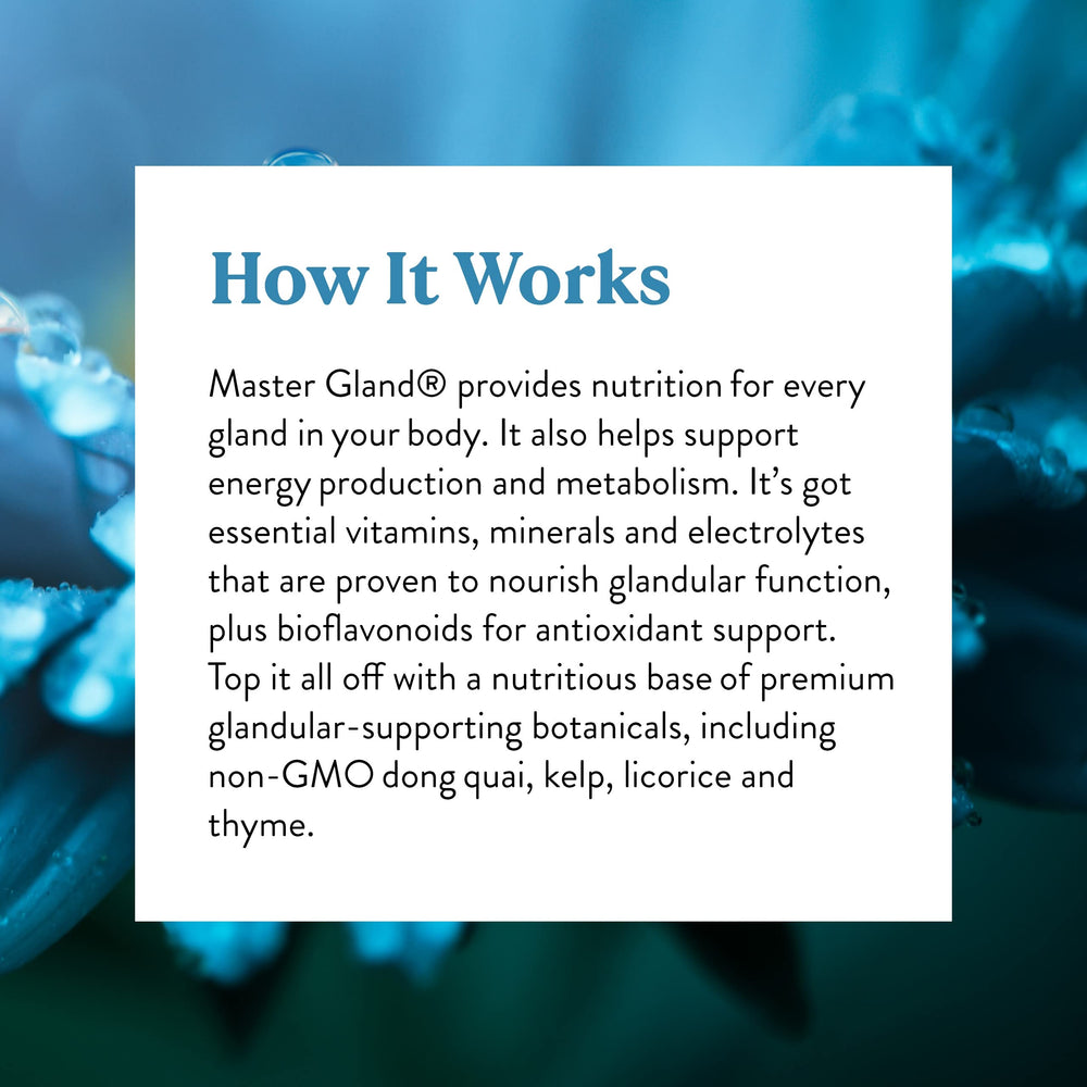 Nature's Sunshine Master Gland vitamins and minerals in easily assimilated form.