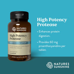 Nature's Sunshine protease capsules closeup showing capsule detail