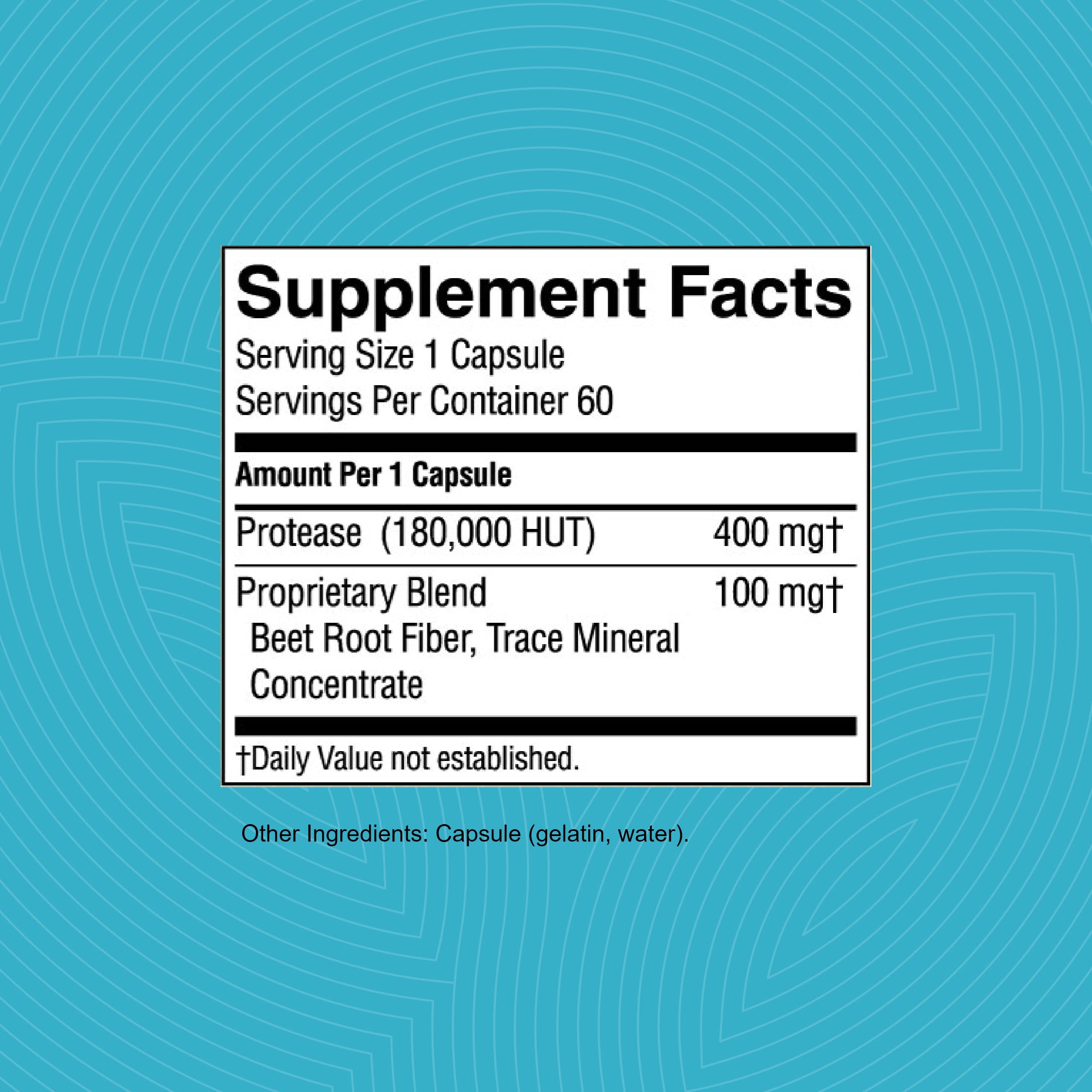 Nature's Sunshine protease capsules pouring to illustrate easy dosing
