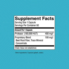 Nature's Sunshine protease capsules pouring to illustrate easy dosing
