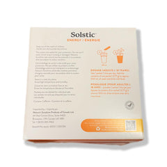 Nature's Sunshine Solstic Energy citrus flavor close-up highlighting sugar-free formula