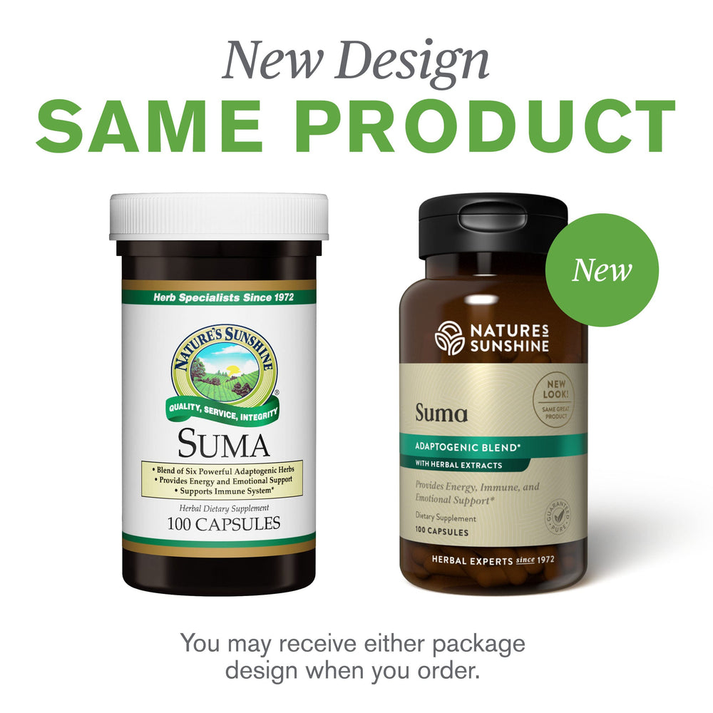 Nature's Sunshine Suma Combination energy-boost idea illustrates everyday vitality.