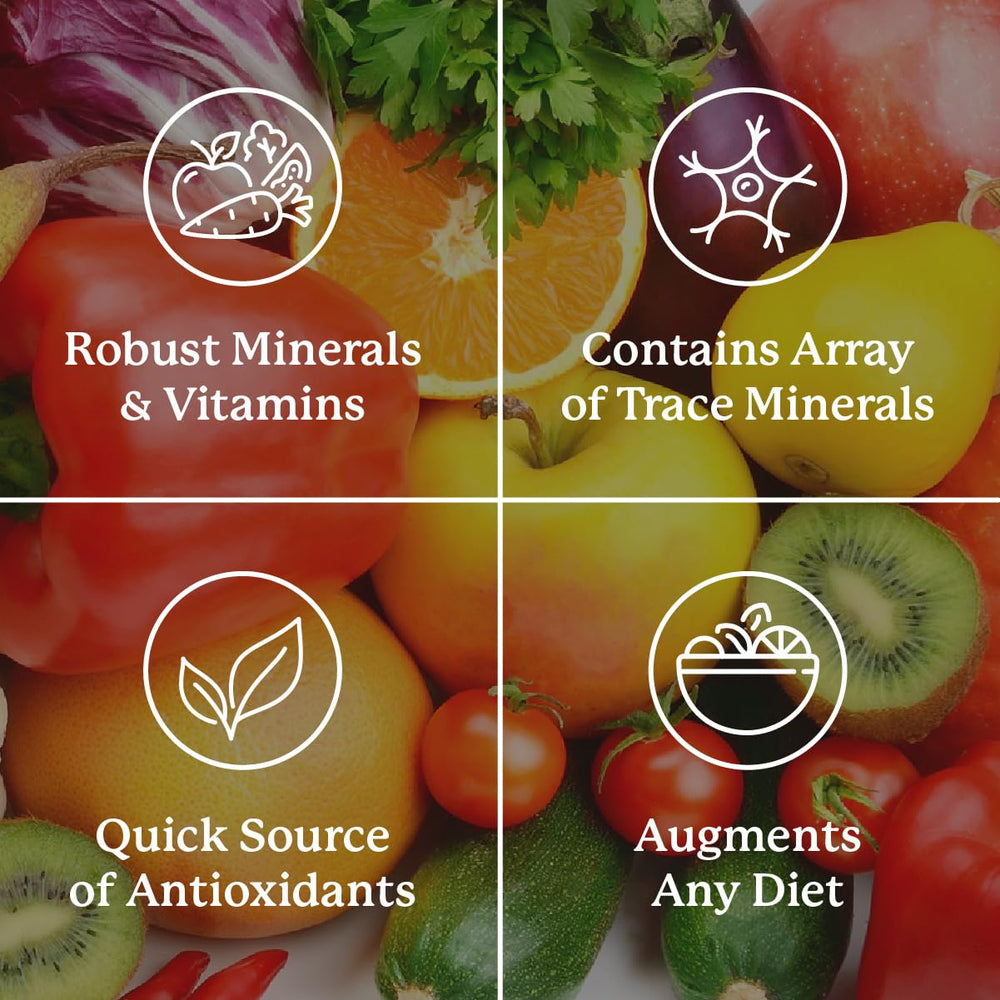 Nature's Sunshine Super Supplemental ingredients chart with plant-based nutrients.