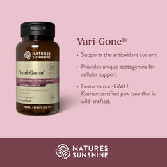 Nature's Sunshine Vari-Gone ingredients concept emphasizing seven herbs