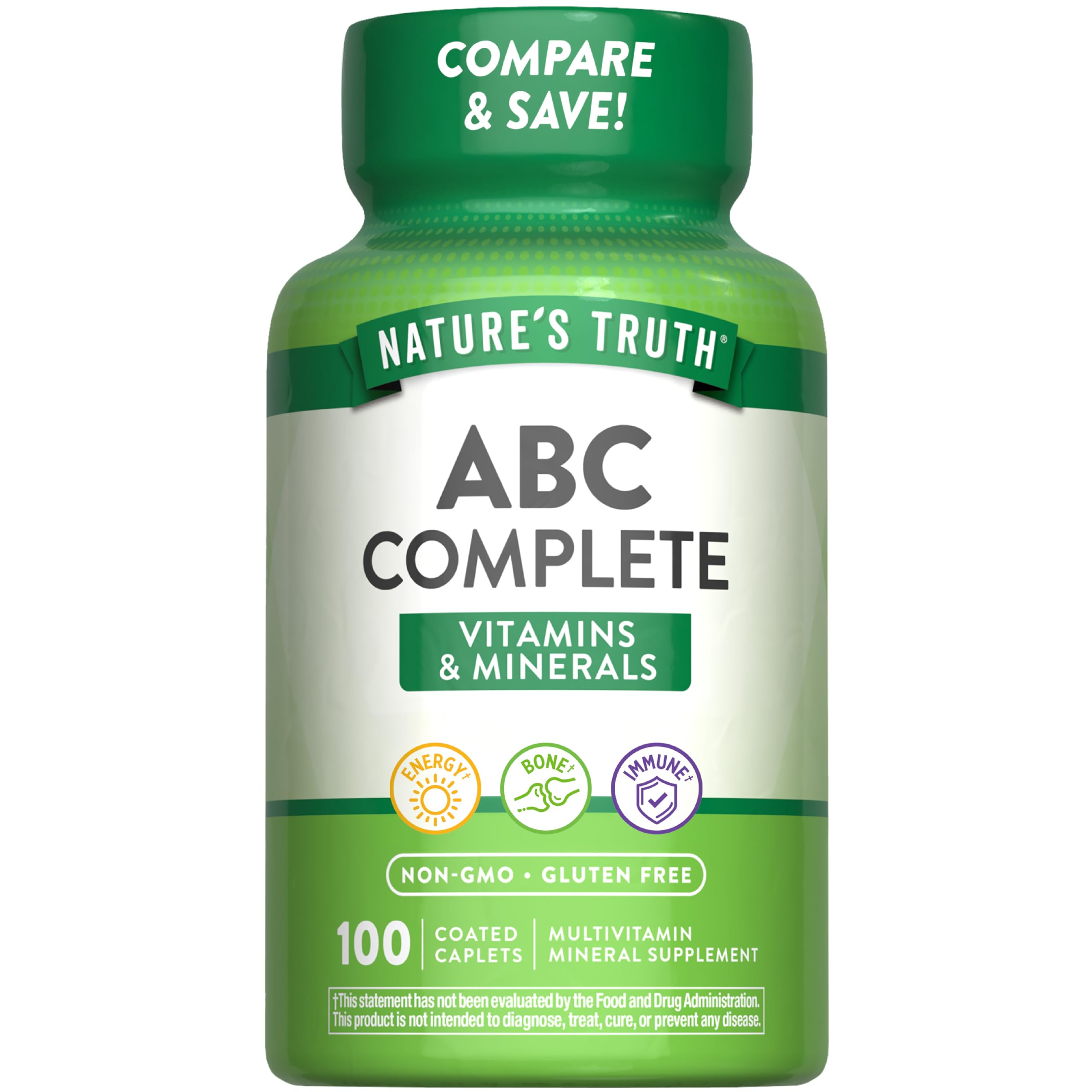 Nature's Truth ABC Complete multivitamin bottle for daily adult wellness.