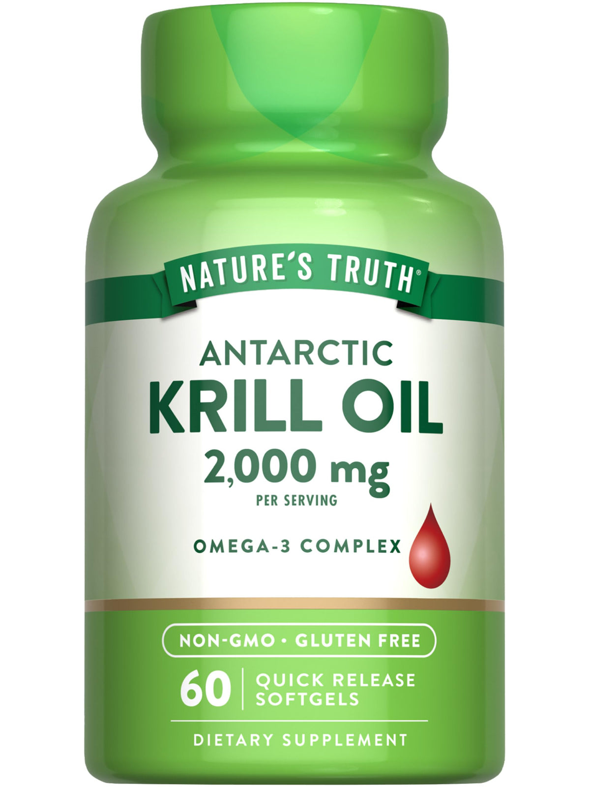 Nature's Truth Antarctic Krill Oil bottle—daily omega-3 source for wellness.