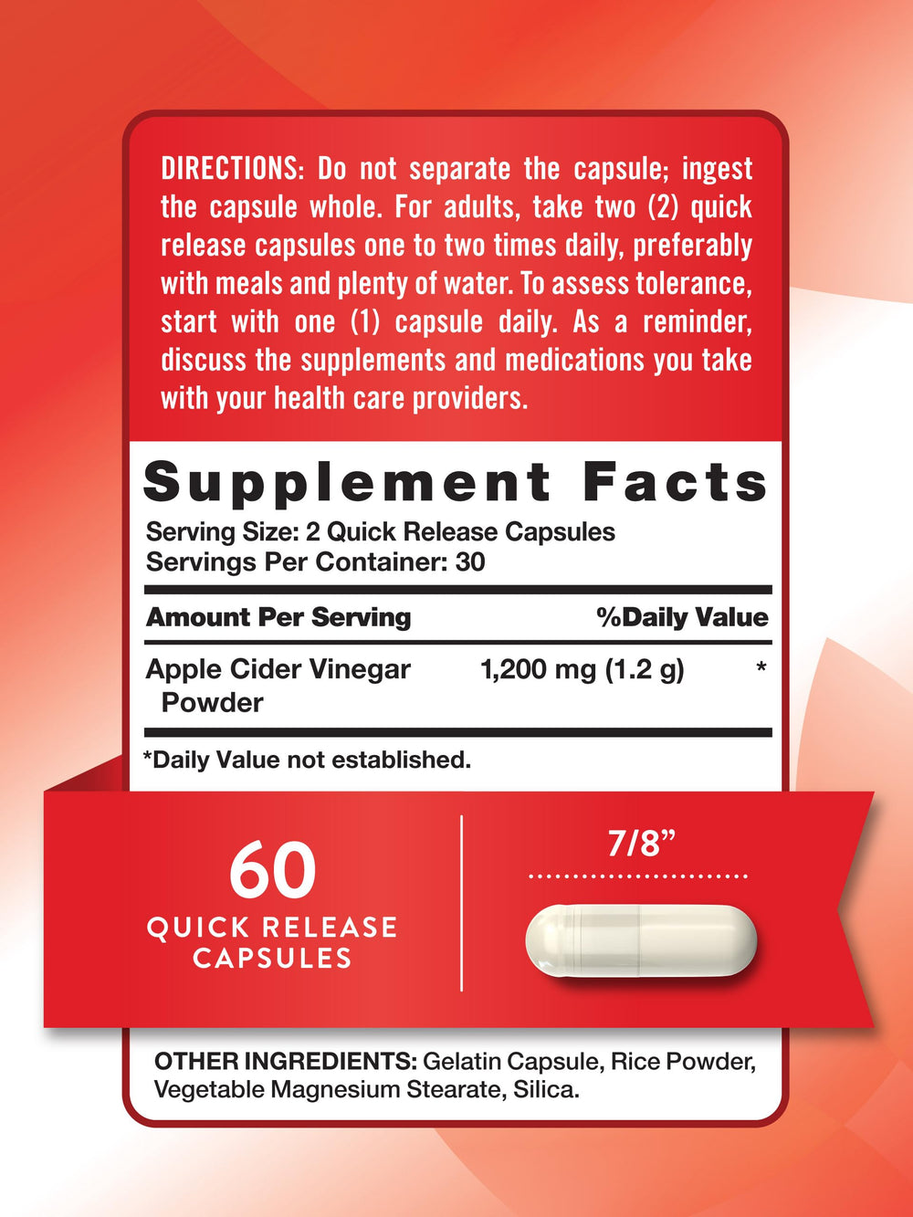 Nature's Truth Apple Cider Vinegar quick-release capsules for on-the-go use.