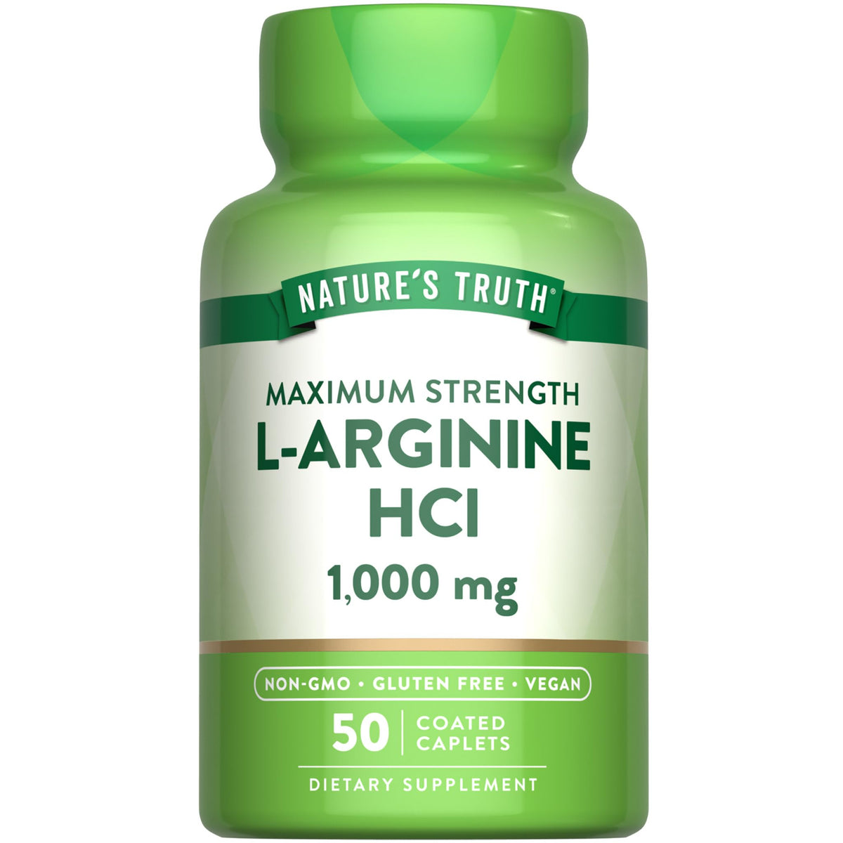 Nature's Truth L-Arginine HCL 1000mg bottle supports daily vitality.