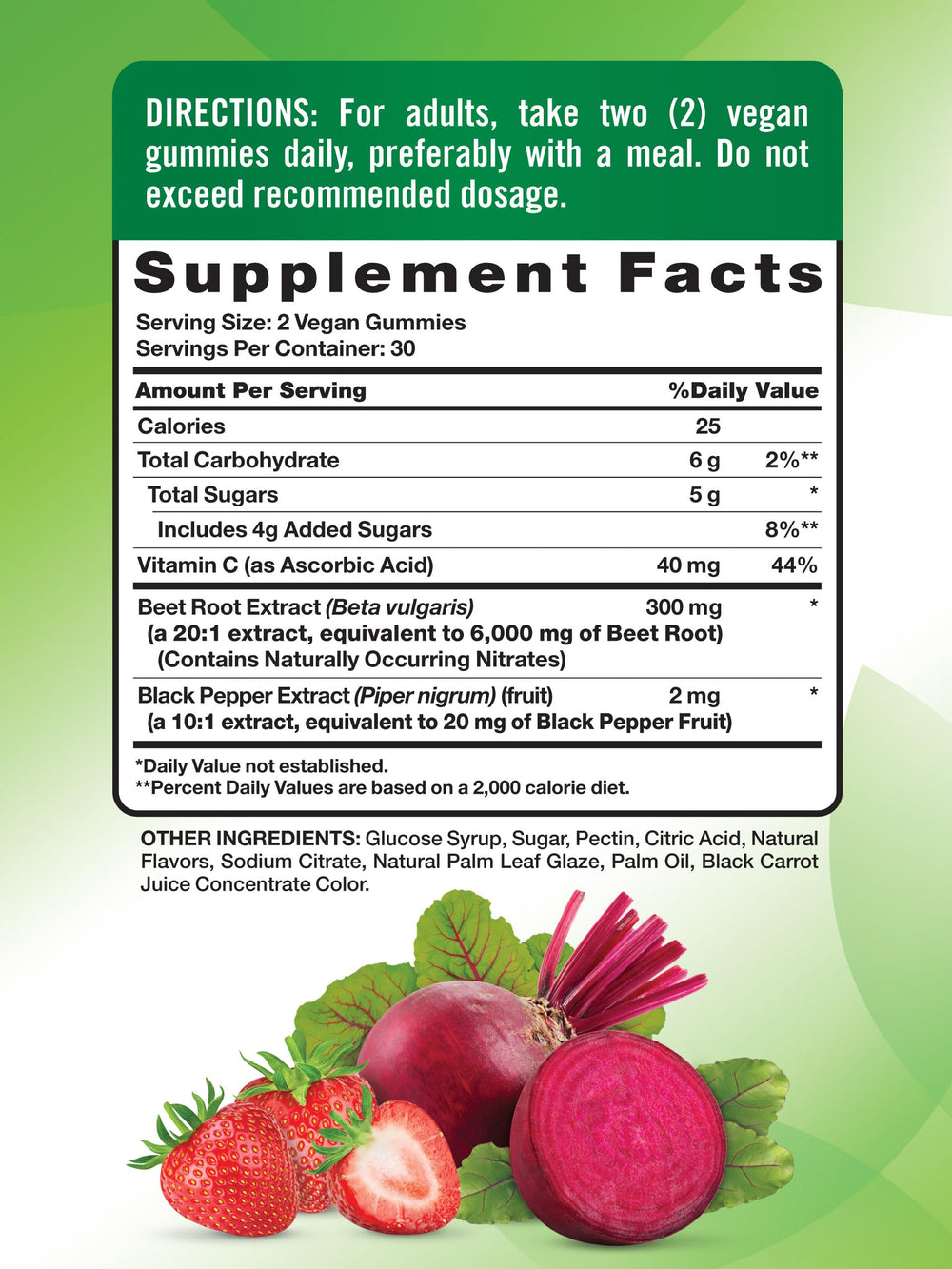 Nature's Truth Beet Root Gummies strawberry chews close-up on textures.