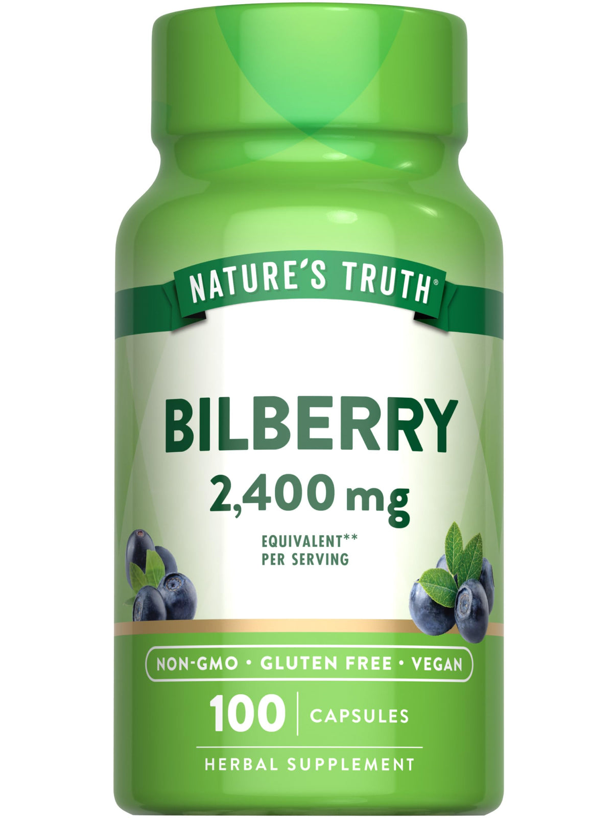Nature's Truth Bilberry Extract Capsules bottle for daily use