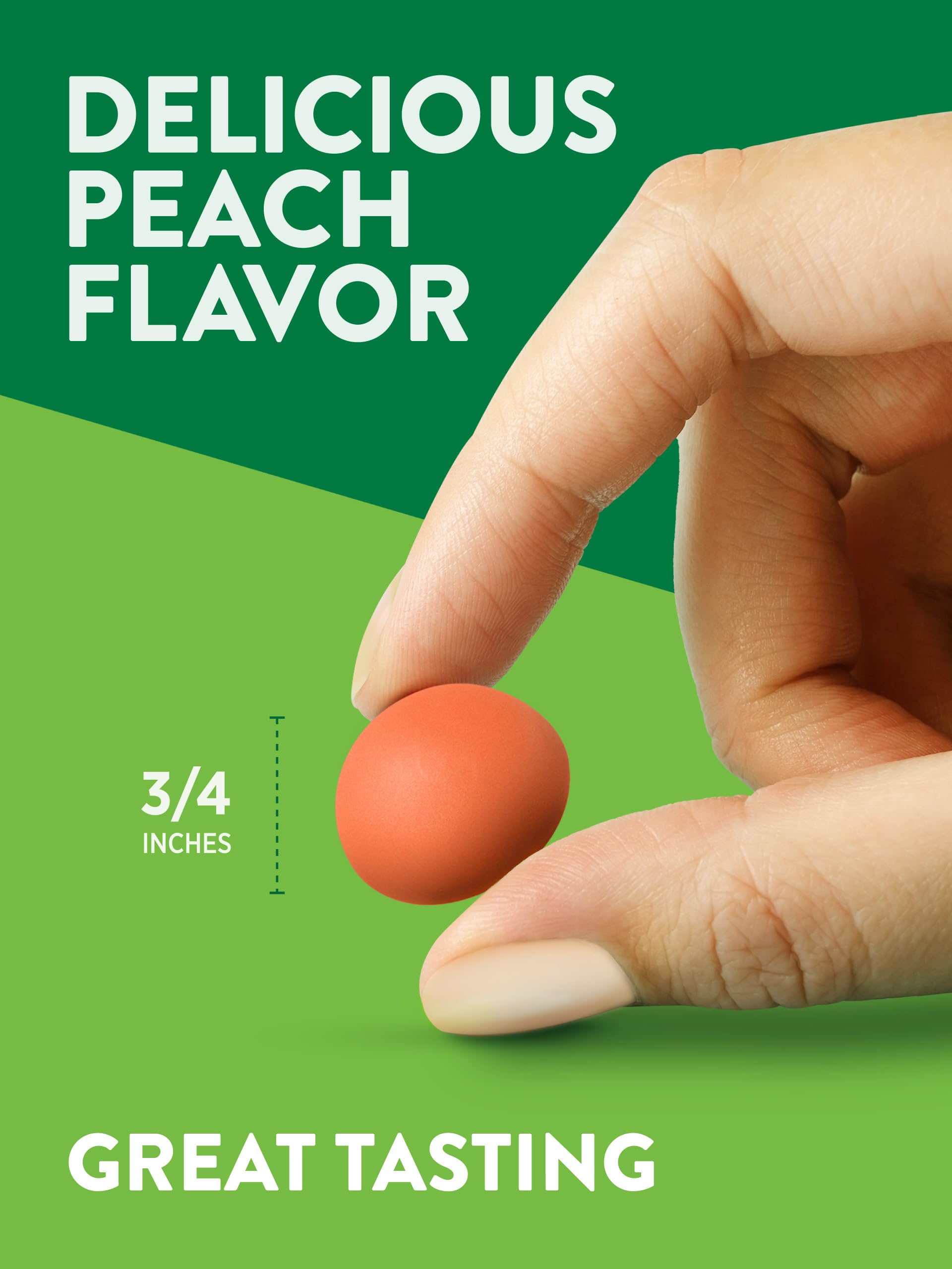 Nature's Truth Biotin Gummies peach hero shot emphasizing vegan, non-GMO formula.
