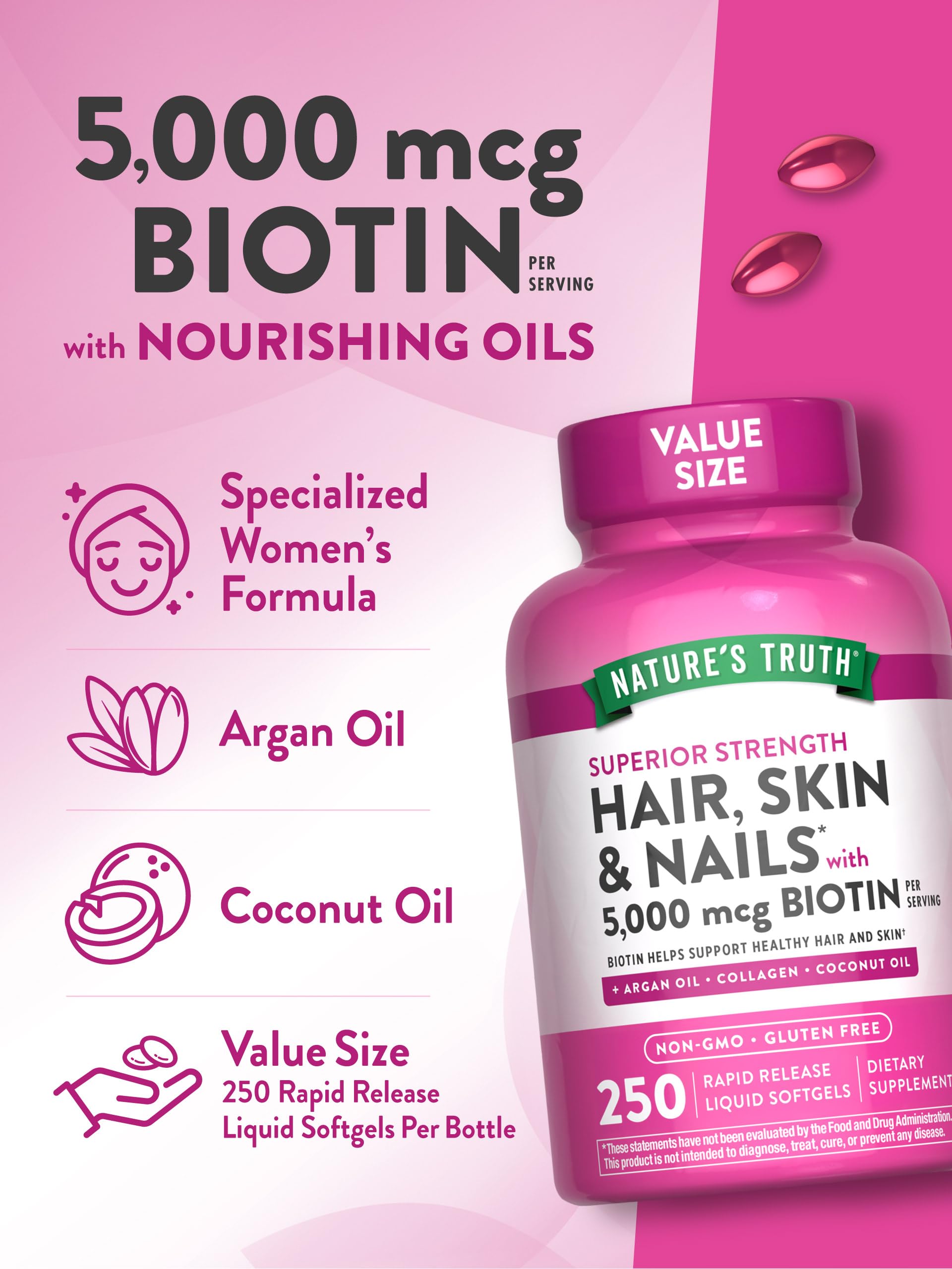 Nature's Truth 250-count bottle highlights value-sized supplement for ongoing use